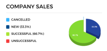 Company sales breakdown chart